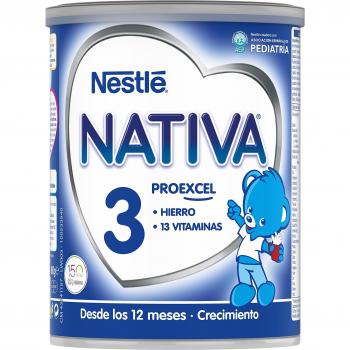 Nestlé Nativa 3, Fórmula Infantil de Leche de Crecimiento en Polvo, Apto para Bebés de 12+ Meses, 800g