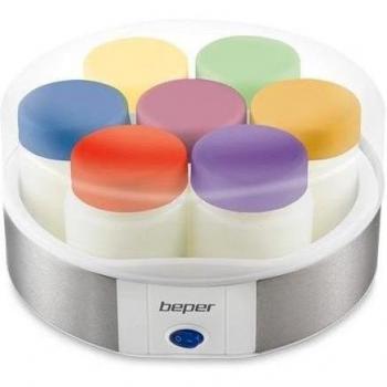 Yogurtera eléctrica automática con 7 tarros Beper 90.535