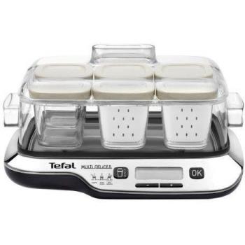Tefal YG6548 Multidelice - Robot fabricador de postres, yogures y queso fresco, tarros aptos nevera y el lavavajillas, pantalla LCD