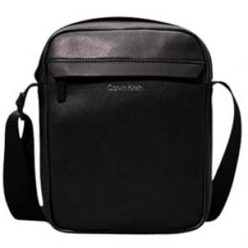 Calvin Klein Men's Black Crossbody Messenger Bag with Adjustable Strap, One Size
