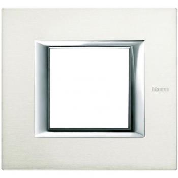 Bticino axolute - Placa 2 módulo axolute aluminio pulido