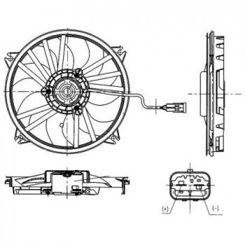 Ventilador de refrigeración del motor NRF 47665