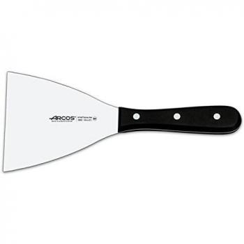Arcos Serie Universal, Espátula de Cocina, Hoja de Acero Inoxidable Nitrum 125x120 mm, Mango de Polioximetileno, POM Color Negro