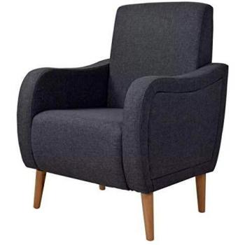 vidaXL Sillón de tela gris oscuro