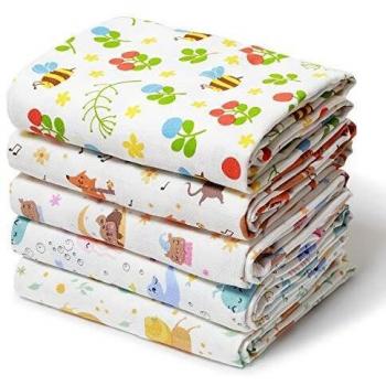 Niimo Muselina Bebe Algodon 80x80 cm 10 Piezas en 100% Algodón Suave Manta Abrigo Multifuncional Cuadrados para Niños Nacido Toalla de Bebé