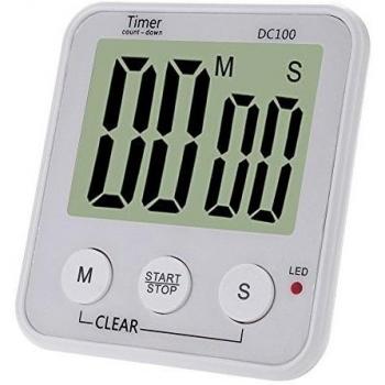 Anself LCD Digital temporizador de cocina Countdown Timer alarma Count Down de cocina