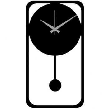Reloj de Pared Esencial 5, Metal Negro, 30x0,15x55 cm