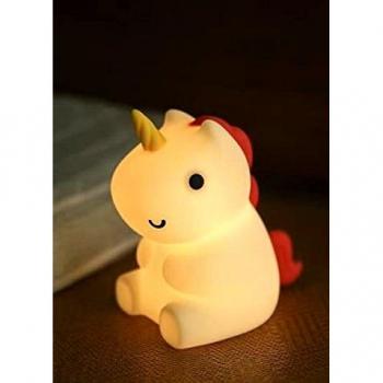 Lámpara Nocturna LED Maggy Magic, Funciona a Pilas, Diseño de Unicornio