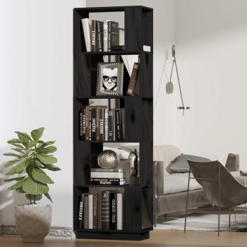 Estantería divisor de espacios madera maciza pino 51x25x163,5cm en colores Natural, Blanco y Gris - Mueble de Almacenaje para Oficina, Estudio, Sala de Estar y Dormitorio