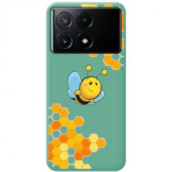 Funda Silicona Líquida Verde con Diseño de Abeja para Xiaomi Poco X6 Pro 5G