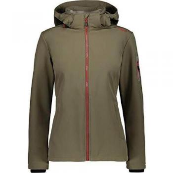 CMP Chaqueta con capucha para mujer, color caqui, EU 48