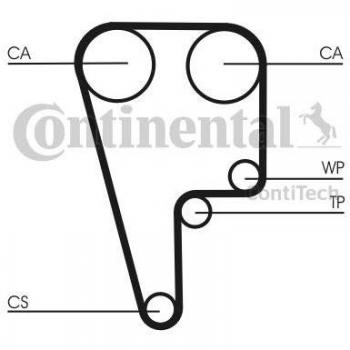 Correa de distribución CONTITECH CT1102 - Correa dentada para Honda Prelude 4 y Accord 6 Limousine