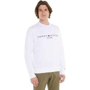 Tommy Hilfiger Men's White Logo Sweatshirt Regular Fit Size L
