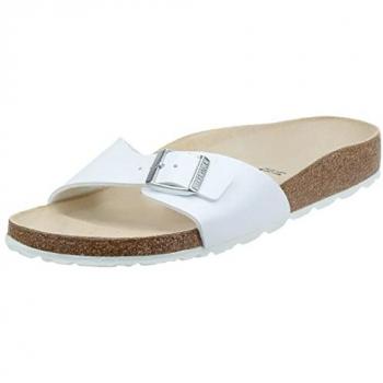 Sandalias Birkenstock Madrid de Birko-flor, estrechas, color blanco, para mujer, talla 45 EU