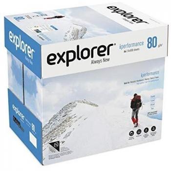 EXPLORER - Papel blanco multiusos para impresora - A4 80gr - 5 paquetes - 2500 folios
