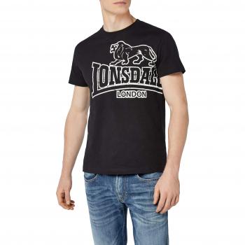 Lonsdale London Langsett Black T-Shirt for Men - Sizes M to 5XL