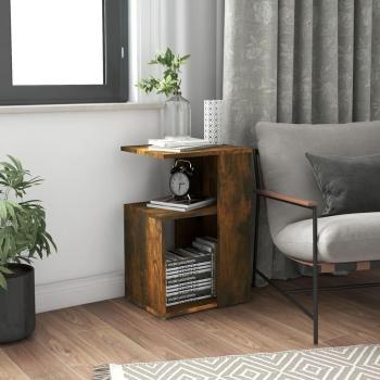 Mesa de centro de roble ahumado 36x30x56cm madera multicapa