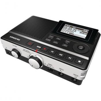 SANGEAN DAR-101 Digital Audio Recorder with Phone Answering Capability, Supports MP3 & WMA Media, SD Card & USB Interface, Built-In Clock