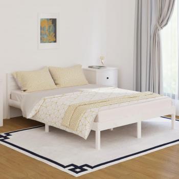 Cama de madera maciza de pino blanco 140x200 cm