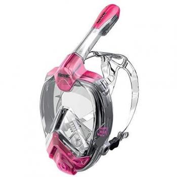 SEAC Libera Máscara intégral de Snorkeling, Adultos Unisex, Transparente/Rosa, S-M