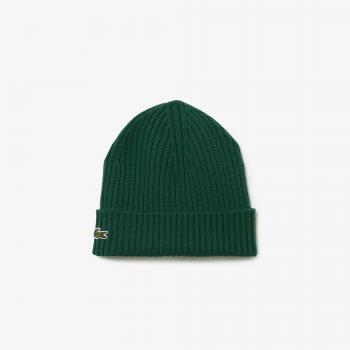Lacoste Men's Ribbed Beanie - Green - One Size - Male