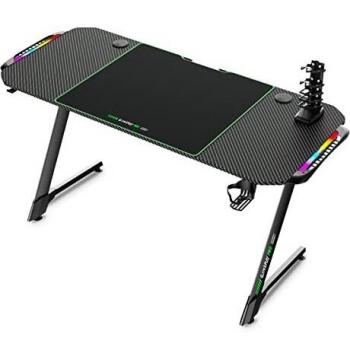 MC Haus Gameplay Pro Carbon Green Escritorio Gaming, Verde, 140x60x75,5cm