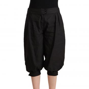 GF Ferre Black Viscose Cropped Harem Pants - IT44|L, Gianfranco Ferré, Cropped Trousers, female, Black, Size: M Authentic Mid Waist Cropped Harem Pants