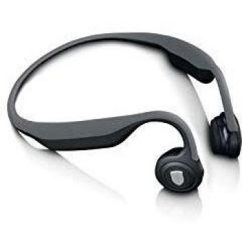 Auriculares Lenco HBC-200GY Bluetooth® de Conducción Ósea Inalámbricos, Resistentes al Agua IPX5, Hasta 8 Horas de Batería, Diseño Detrás del Cuello - Neg