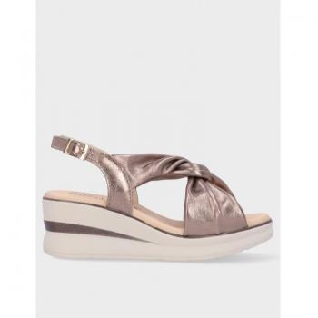 Sandalia Cuña Pitillos 5611 Bronce 38