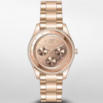 Reloj Fossil ES5106 Stella Sport mujer acero inoxidable con esfera blanca, cronógrafo, resistente al agua hasta 50 metros, correa de acero inoxidable y diseño elegante