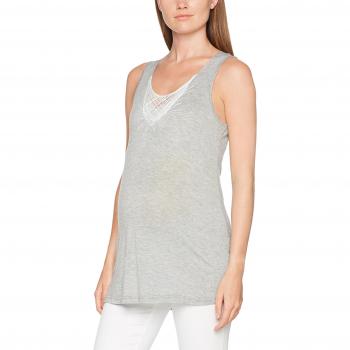 MAMALICIOUS Mlkuna Jersey Tank, Top Premamá para Mujer, Gris