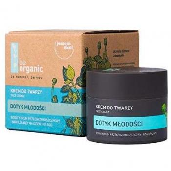 Be Organic, Crema facial Touch of Youth, 50 ml - natural, rica fórmula anti-arrugas crema hidratante para día y noche. 98% de ingredientes de origen natural. Vegano, hipoalergénico