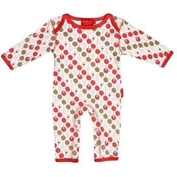 Ella & Otto Organic Sleepsuits Lollipop Tearose - Pijama para bebé-niños, color pink/grey, talla 6 meses