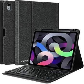 AMZCASE Funda con Teclado para iPad 10,9 2020, Teclado Bluetooth Inalámbrico Desmontable para iPad 10,9 Pulgadas, Funda con Soporte para Bolígrafo