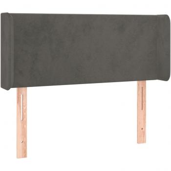 Cabecero de terciopelo gris oscuro 103x16x78/88 cm Vidaxl