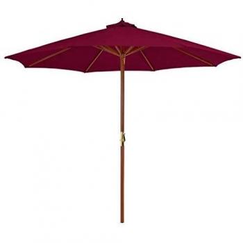 vidaXL Garden Parasol with Wooden Pole 300 cm Bordeaux Red