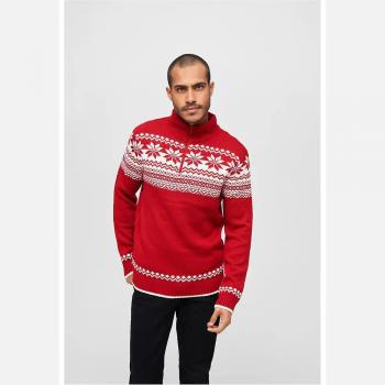 Brandit Norwegian-Style Knit Jumper - Red - Size M