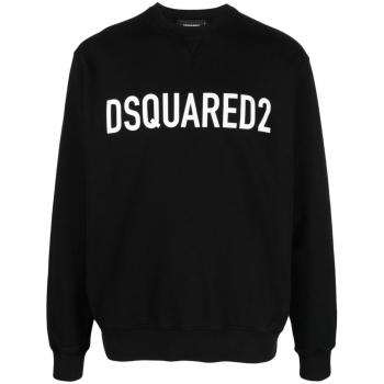 Dsquared2 Men's Logo Cotton Sweatshirt in Black | Size Large | S74GU0663D25002900