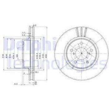 Disco de freno DELPHI BG2767, frente, ventilado, 2 piezas