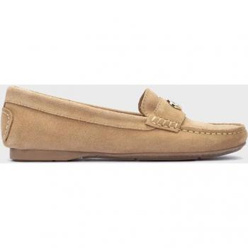 Mocasines de mujer MARTINELLI 1413-5529SYM de piel con antifaz en color marrón