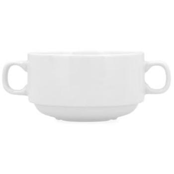 Taza Consomé Porcelana 30CL Blanca Profesional Apta para Microondas y Frigorífico Apilable