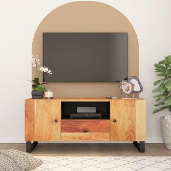 Mueble de TV de madera de mango y contrachapada 105x33,5x46 cm - Mueble de salón, mesa para TV, color marrón