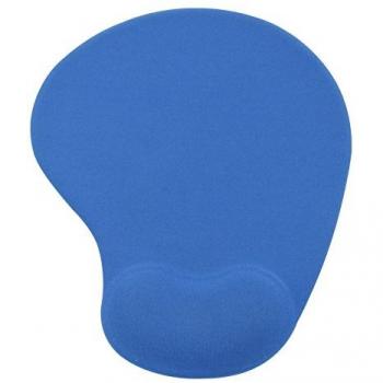 Tappetino Ergonomico para Mouse Vultech MP-02B con Gel, Color Azul, Base Antideslizante y Soporte para Muñeca