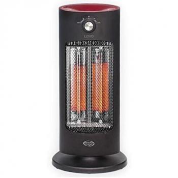 Calefactor Eléctrico de Cuarzo Argo Loxo 800W Oscilante 70° Negro/Rojo