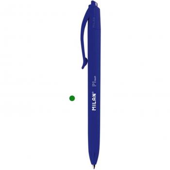 MILAN Boligrafo p1 retractil 1 mm touch verde, MLN176513925
