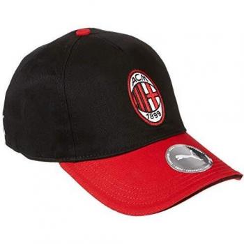 PUMA AC Milan - Gorra de Entrenamiento, Color Negro y Rojo