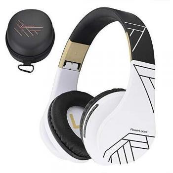 PowerLocus P2 – Auriculares Bluetooth inalambricos de Diadema Cascos Plegables, Casco Bluetooth con Sonido Estéreo Micro SD/TF, FM con micrófono y Audio Cable para iPhone/Samsung/iPad/Huawei/PC/