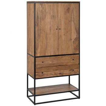 Armario LENNOX Natural Madera - Metal 90 x 45 x 190 cm