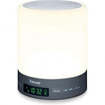 Beurer WL 50 Wake-Up Light Alarm Clock with Sunrise Simulation, FM Radio, Bluetooth and Adjustable LED Mood Lighting