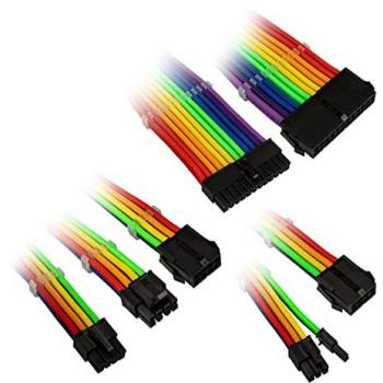 Kolink Core Adept Braided Cable Extension Kit - Rainbow